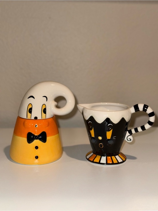 Johanna Parker Design Other - Johanna Parker Halloween Candy Corn Creamer and Sugar Bowl Set Vintage Style